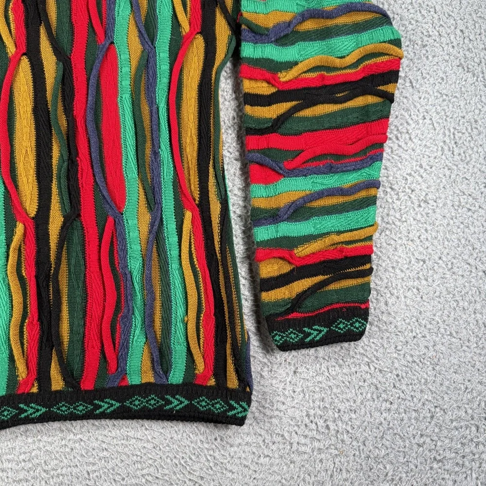 Vintage Coogi Sweater Mens Large Multicolor Australia Mercerised Hip‎ Hop 90s
